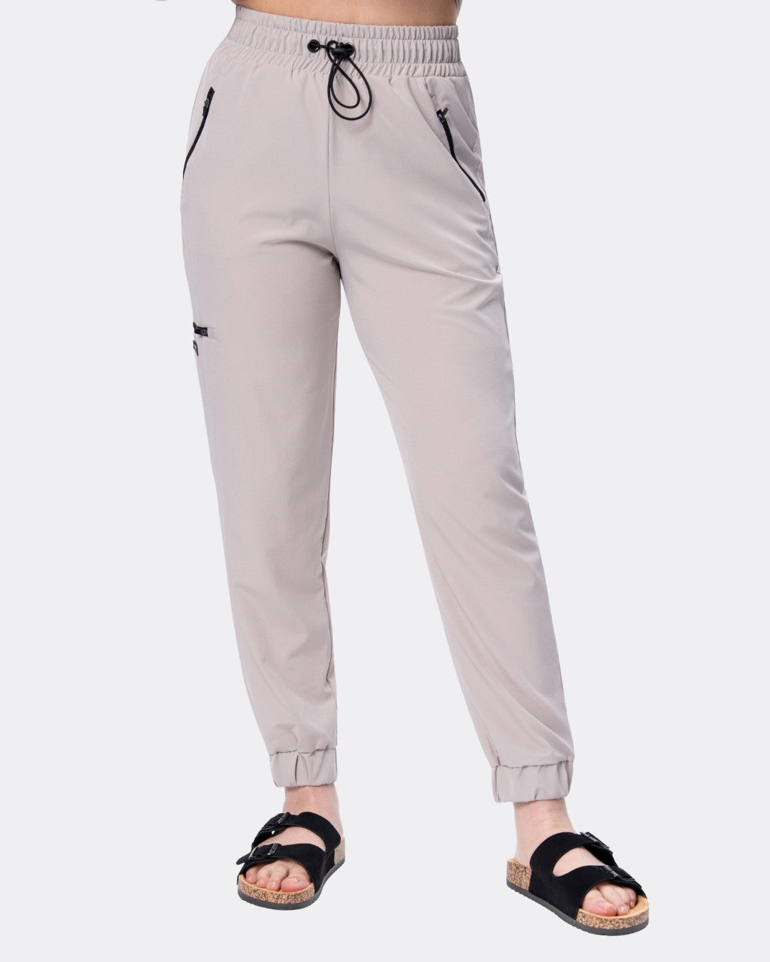 Komplet medyczny damski CLASSIC szary - Bluza BASIC + Spodnie FIT