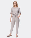 Komplet medyczny damski COMFORT szary Bluza BASIC + Spodnie LOOSE