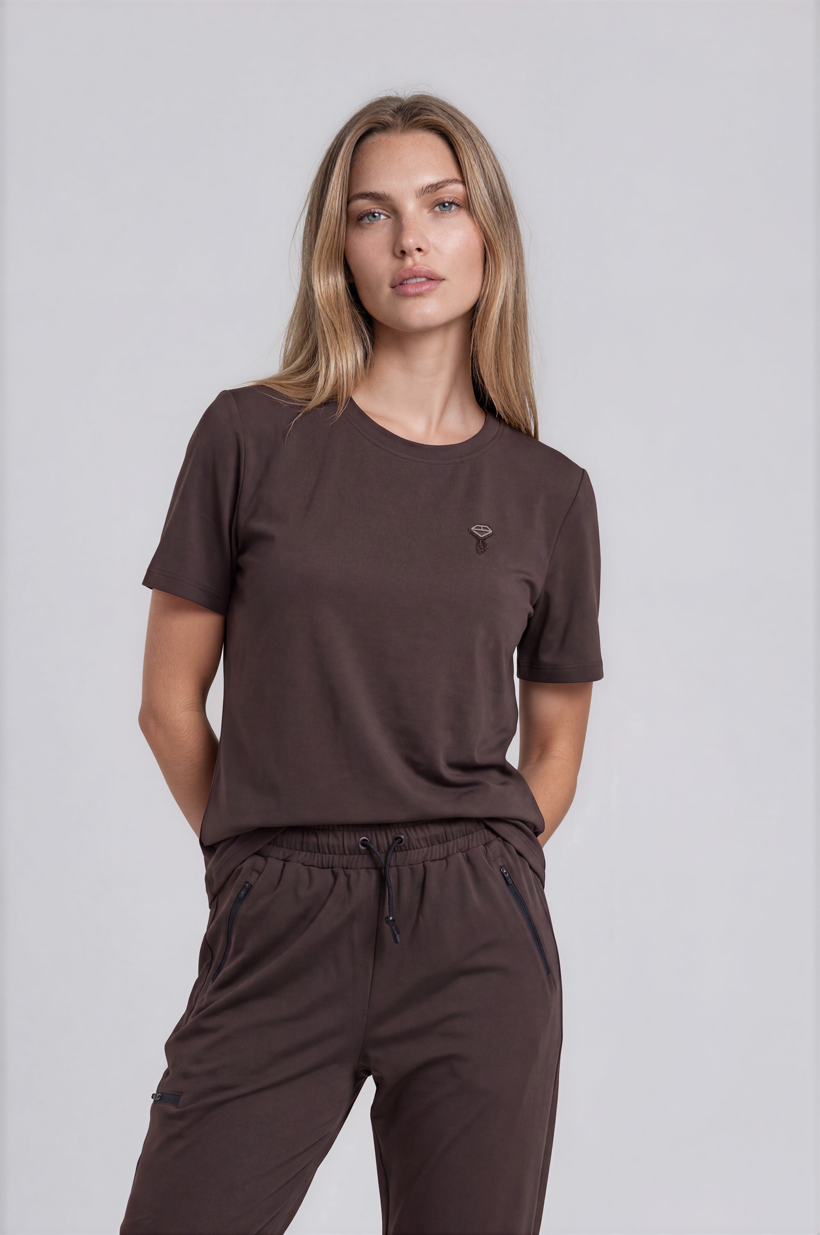 Bluza medyczna BASIC damska brązowa